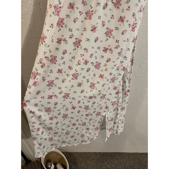 No Boundaries Plus Size Milkmaid Floral Puff Sleeved Midi Dress - Picture 8 of 11